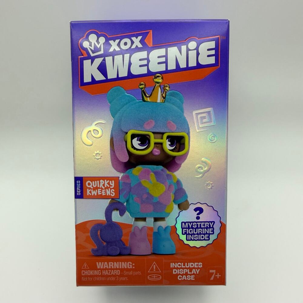 XOX Kweenie Quirky Kweens Mystery Figurine Blind Box Display Case NEW